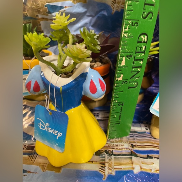COPY - 🔥RARE🏰SOLDOUT DISNEY SNOW WHITE👗SEVEN DWARVES FAUX SUCCULENT TERRARIUM‼️… - Picture 3 of 17